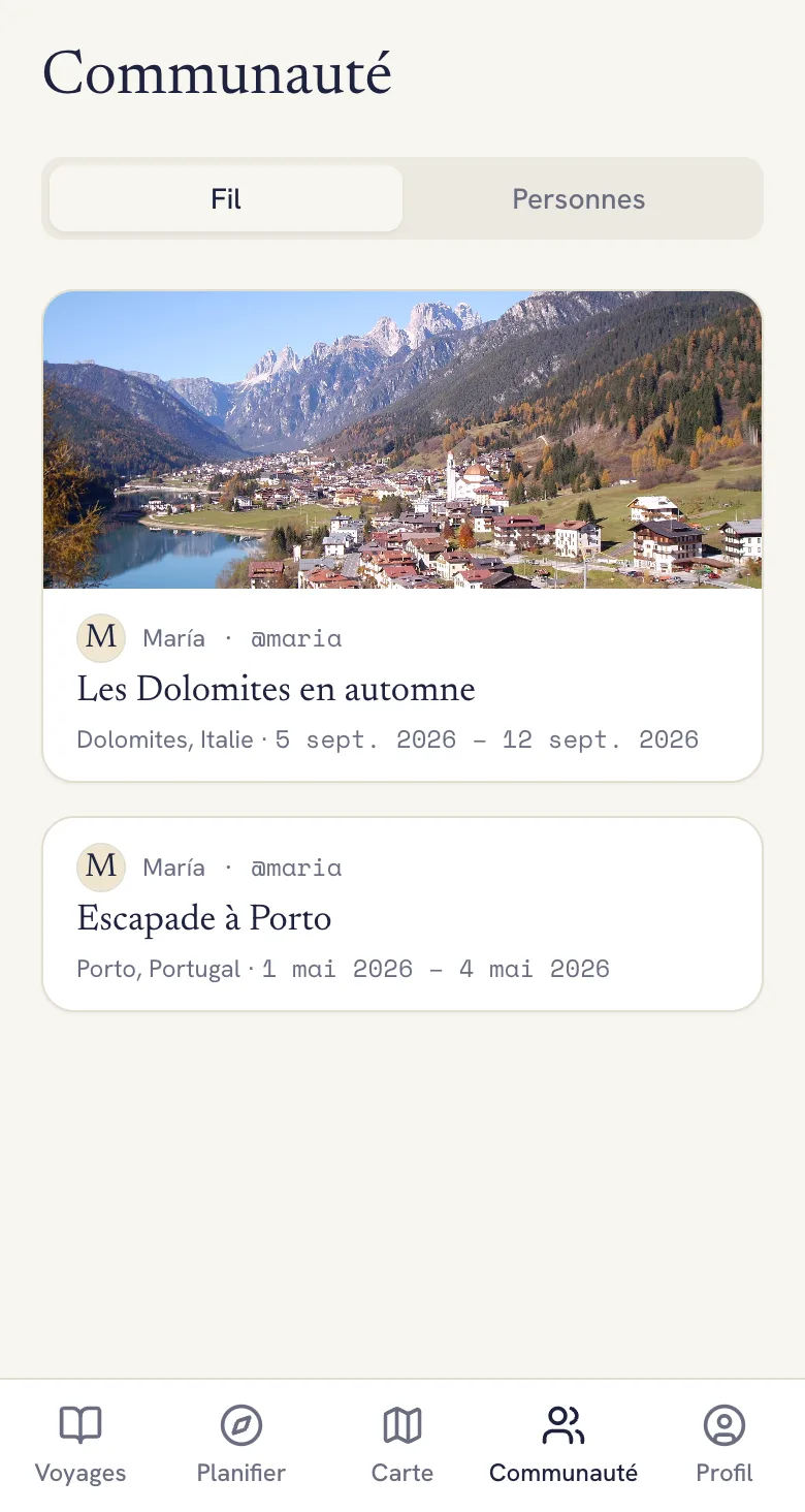 Fil de la communauté dans Lumba avec les voyages publics d'une autre voyageuse